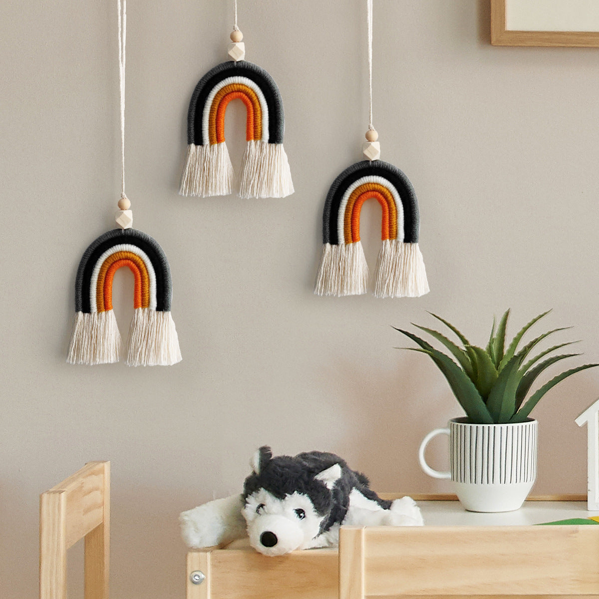 Wholesale Yarn Mini Rainbow Pendant