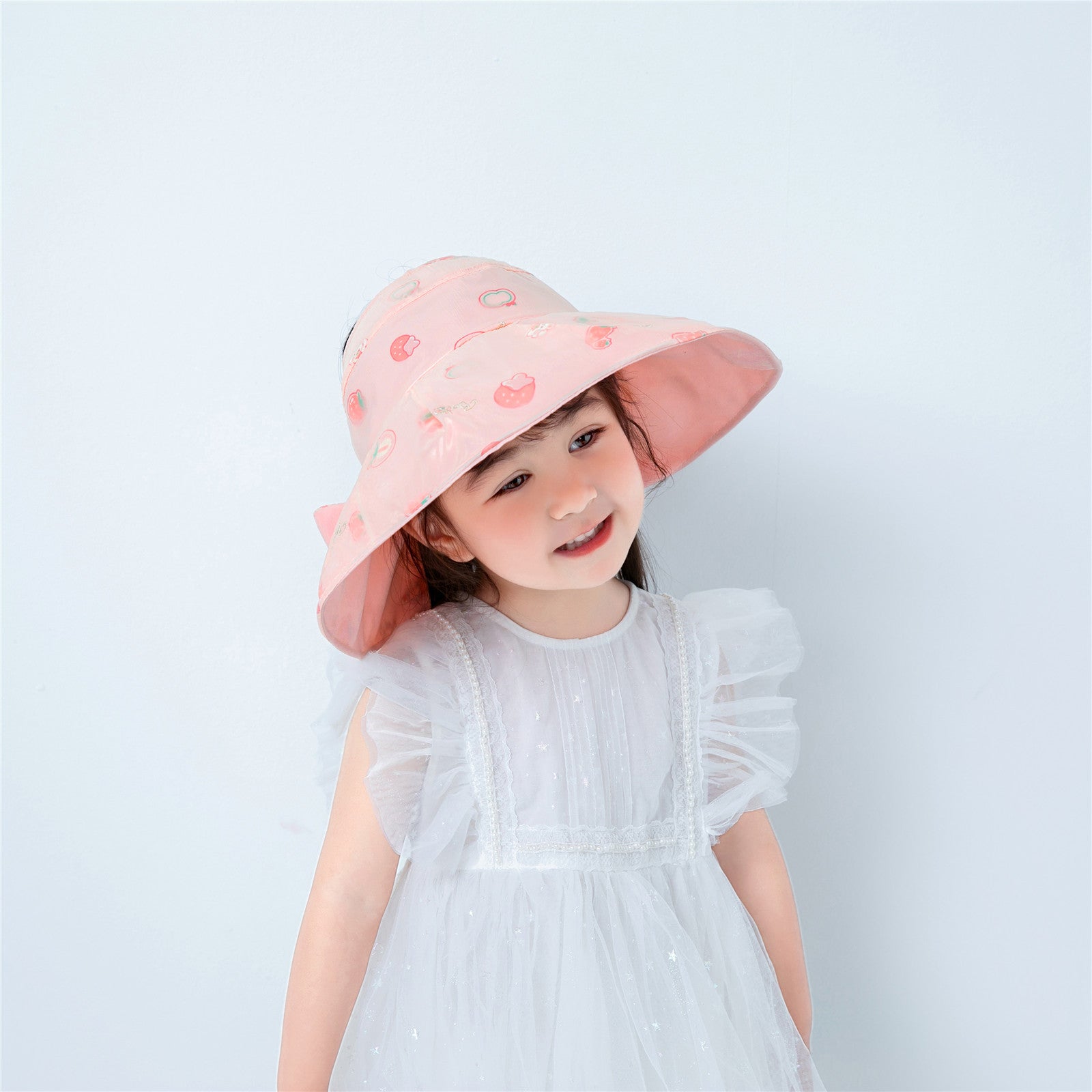 Wholesale Cotton Children's Bow Sunscreen Caps