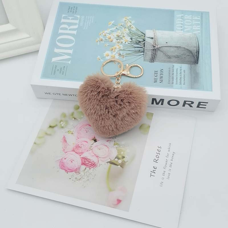Wholesale Imitation Lazy Rabbit Fur Love Fur Ball Key Chain