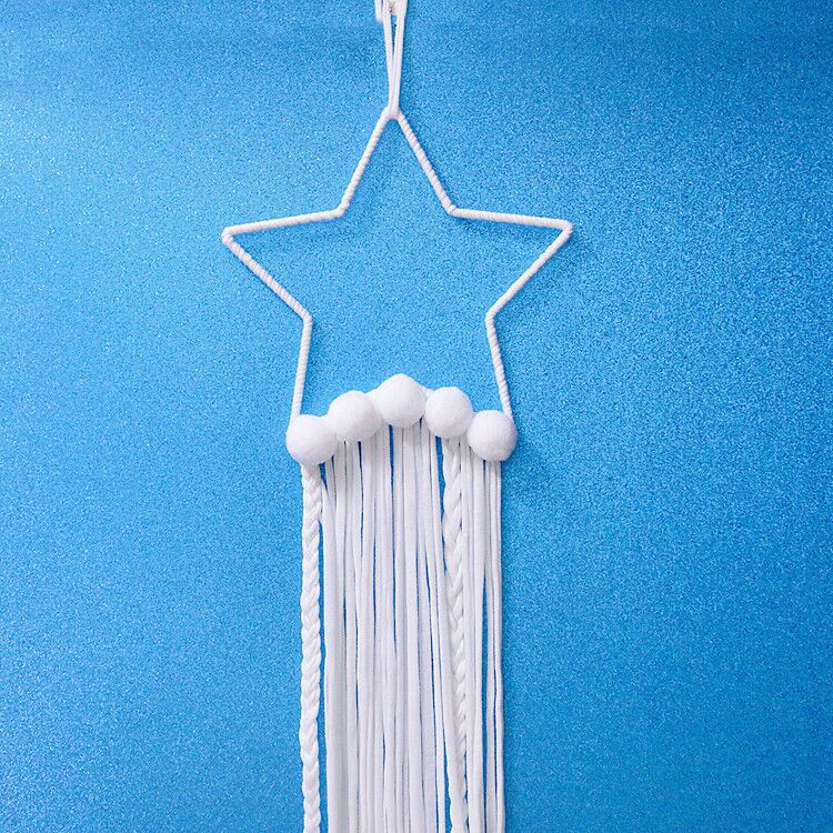 Wholesale Wool Tassel Pentagon Hair Clip Storage