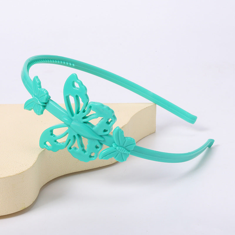 Wholesale Three-dimensional Hollow Butterfly Candy Color Headband