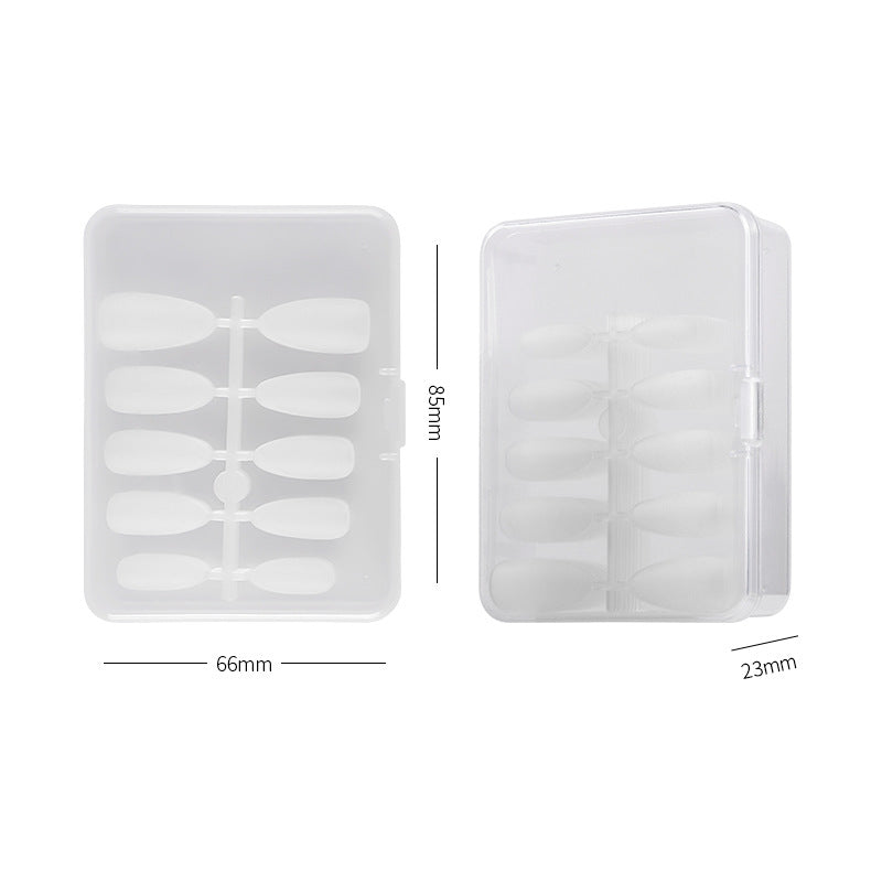 Plástico de manicura hecho a mano sin grabado esmerilado al por mayor