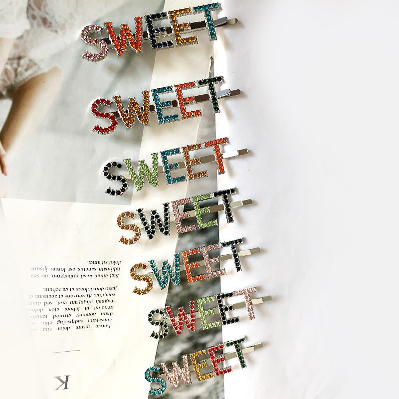 Wholesale Alphabet Gold Barrette Set