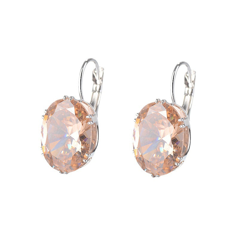 Wholesale Multicolor Gemstones Copper Earrings
