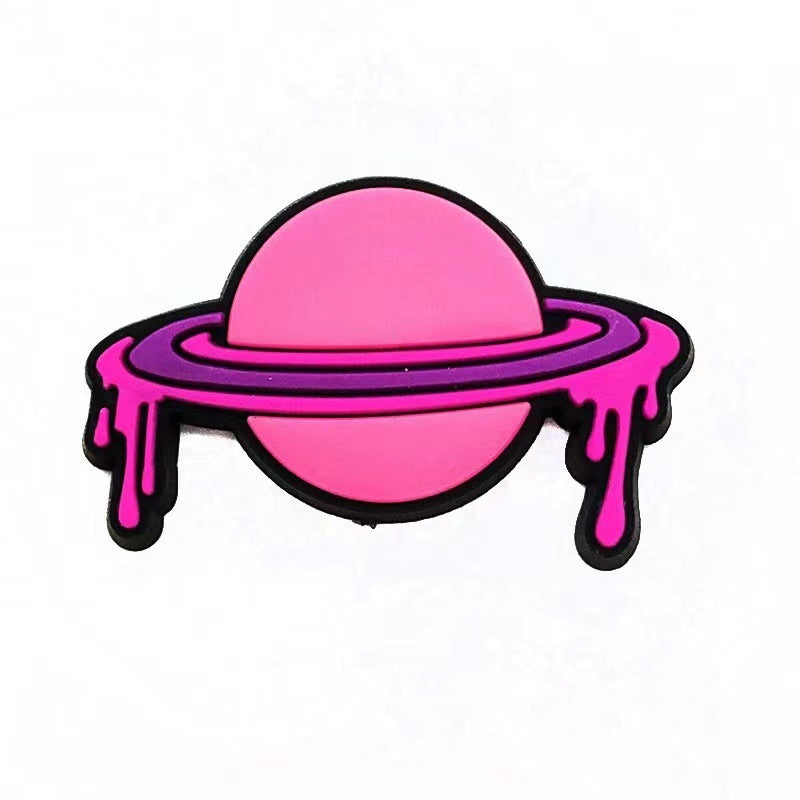 Wholesale 100pcs Cartoon Purple DIY Silicone Shoe Buckle