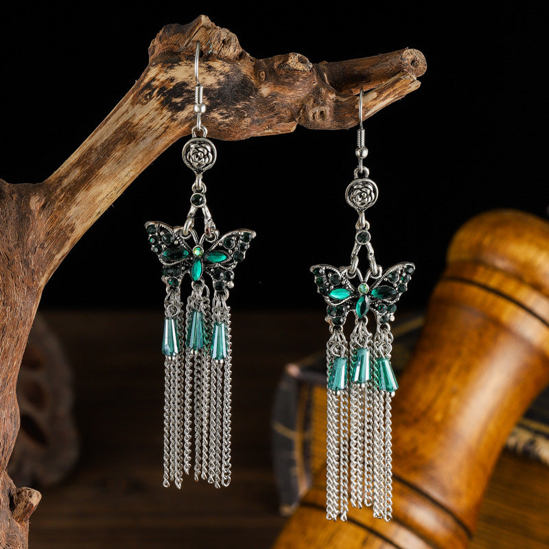 Pendientes De Aleación Larga De Múltiples Capas De Estilo Chino Al Por Mayor