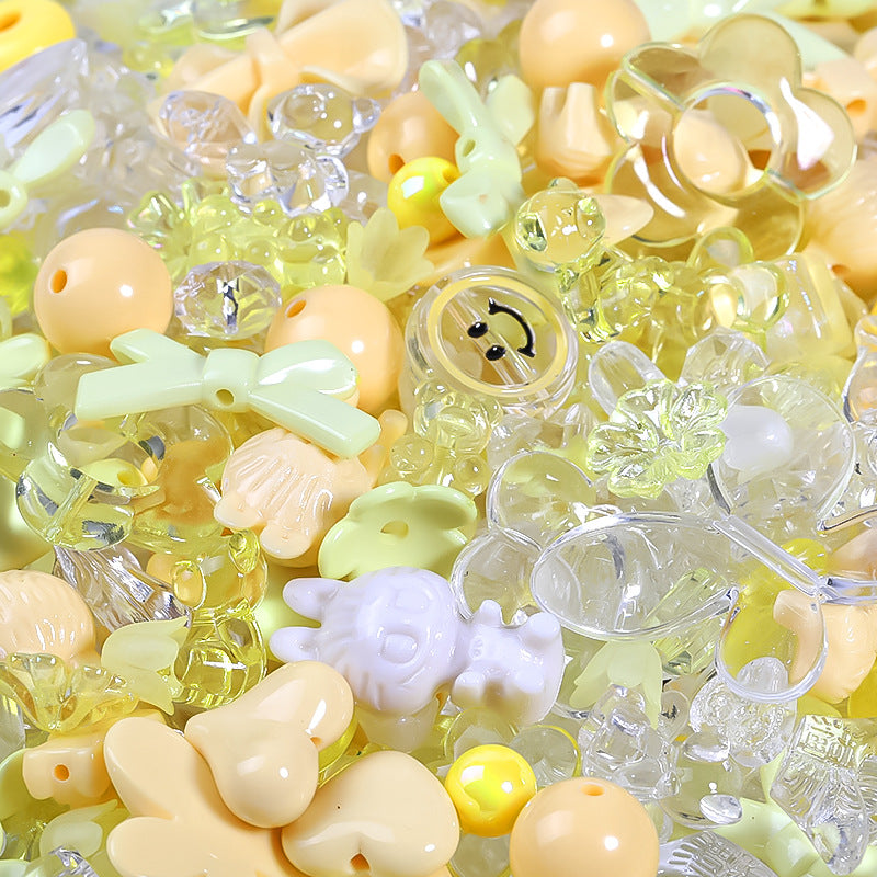 Cuentas acrílicas de corazón de 500 g/paquete al por mayor