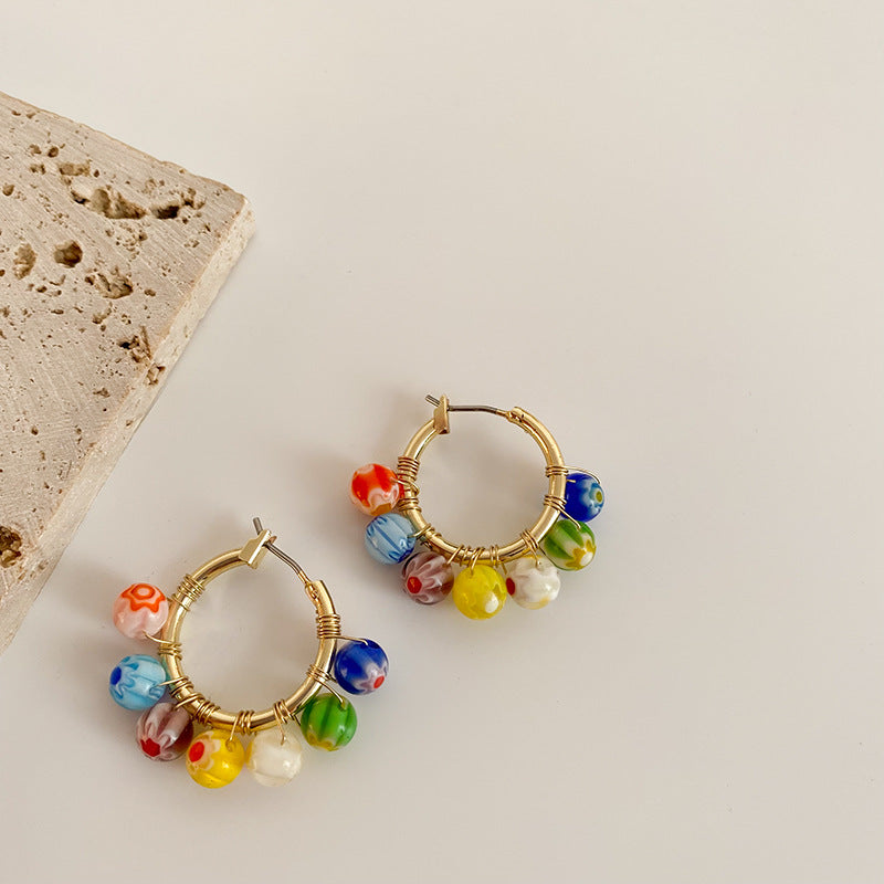 Wholesale Korean Candy Color Alloy Earrings