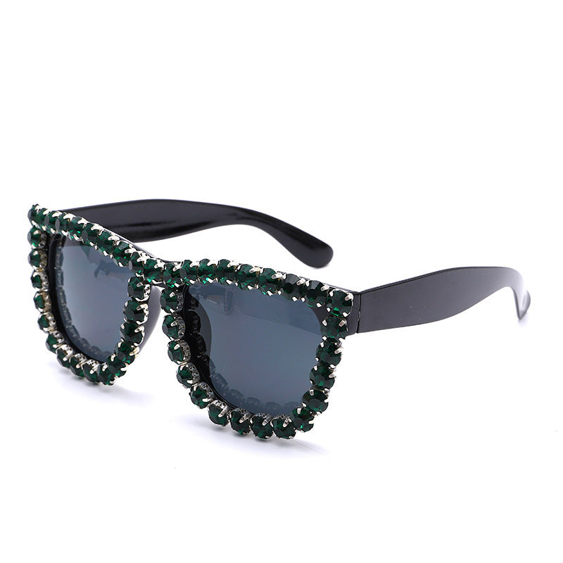 Wholesale Box Integrated Handmade Diamond Inlaid PC Sunglasses
