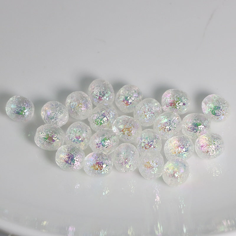 Wholesale 11*10MM 50PCS Crinkle Symphony Glacier Acrylic Beads