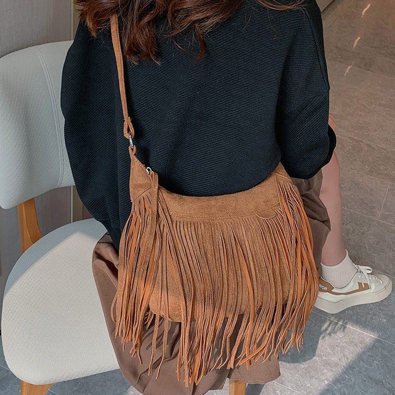 Wholesale Tassel Large Capacity PU Shoulder Bag