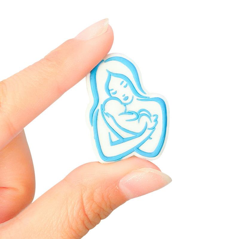 Wholesale 10pcs Silicone Mother's Day Teether Loose Focal beads