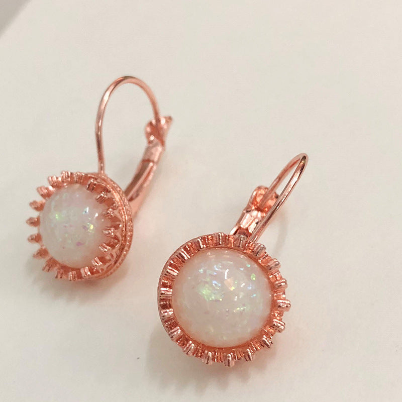 Wholesale Statemente Green Turquoise Metal Earrings