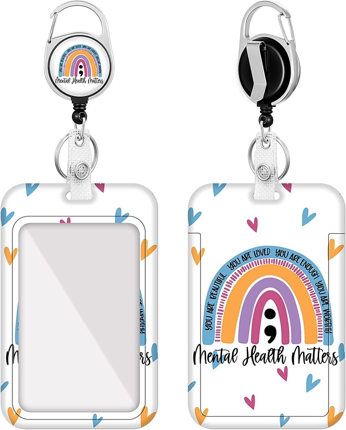 Cadena de llave del soporte de plástico del arco iris al por mayor