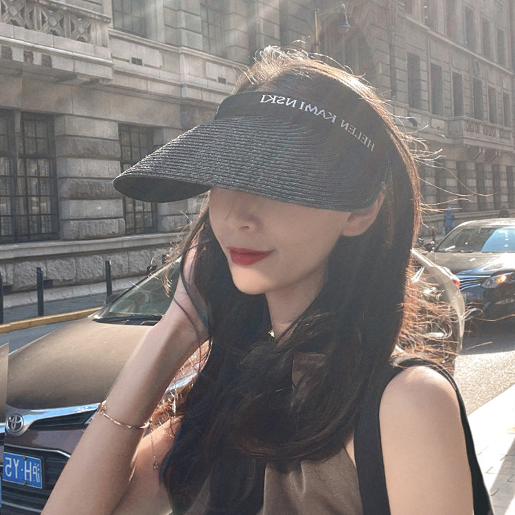 Wholesale Straw Beach Sunscreen Empty Hat