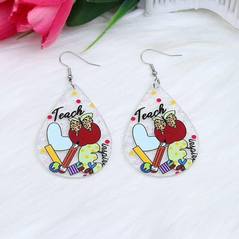 Pendientes Acrílicos Día Del Maestro al por mayor