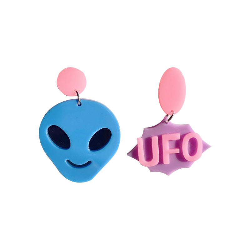 Wholesale Earrings Acrylic Cute Cartoon Alien