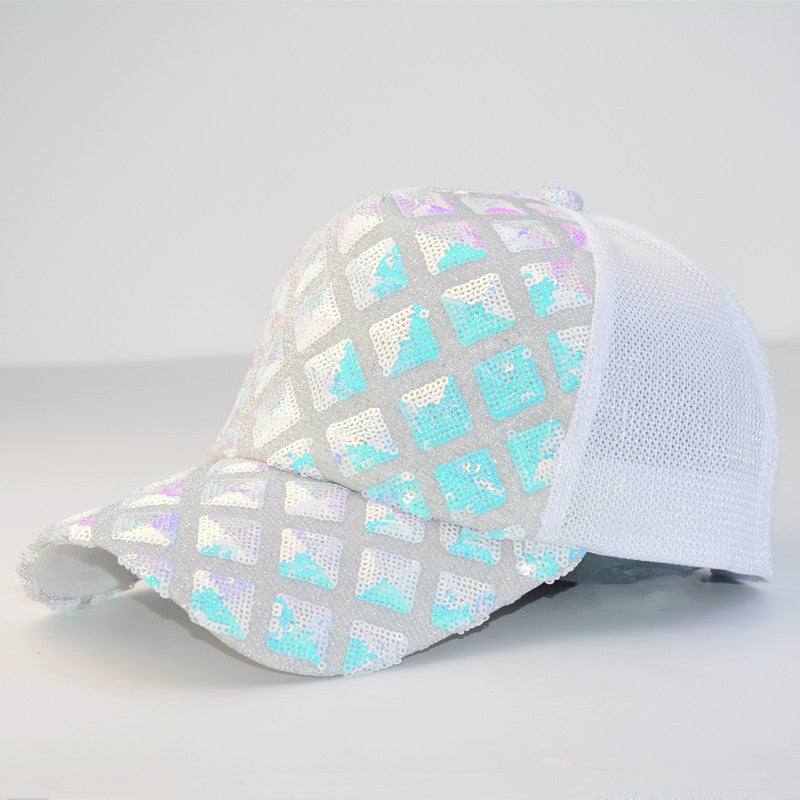 Wholesale Cotton Sequin Casual Sunscreen Baseball Cap