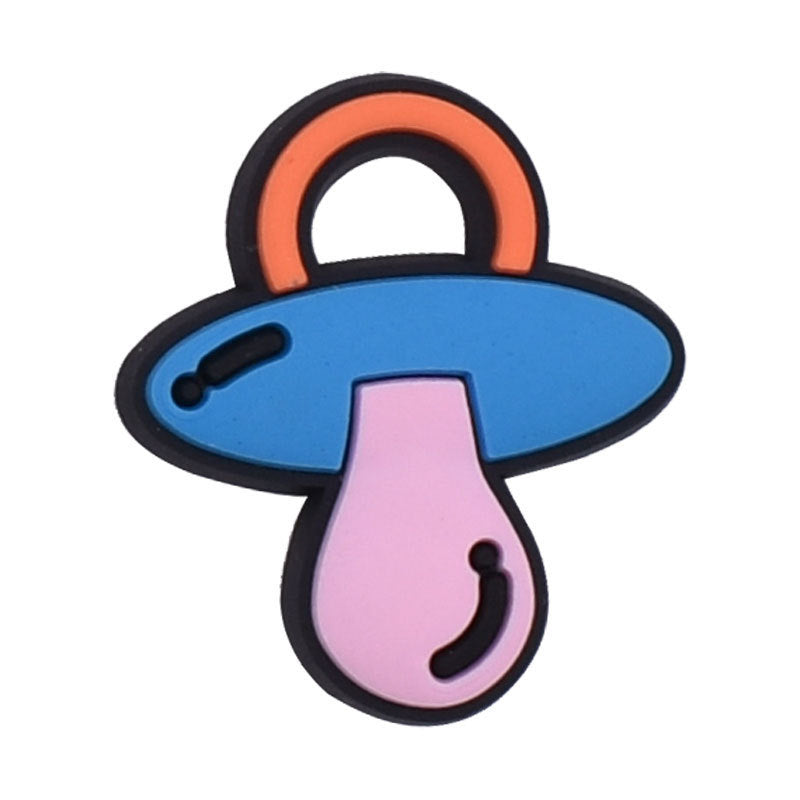 Wholesale 100PCS PVC Cartoon Denim Milk Cow Pattern DIY Shoe Buckle