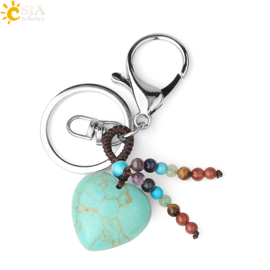Wholesale Love Natural Crystal Keychain