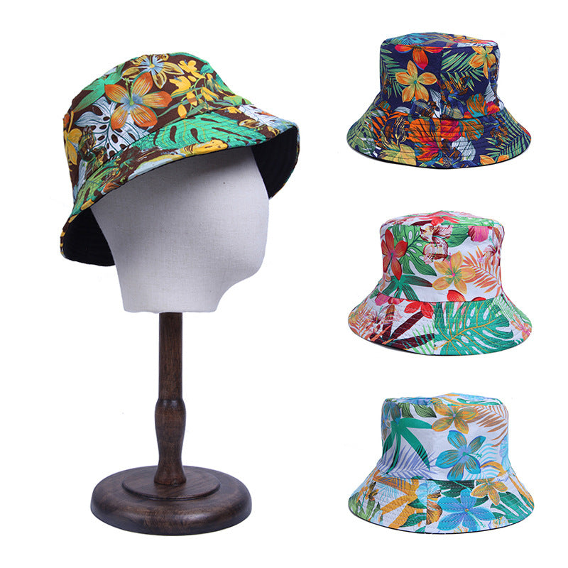 Wholesale Polyester Printed Wide Brim Bucket Hat