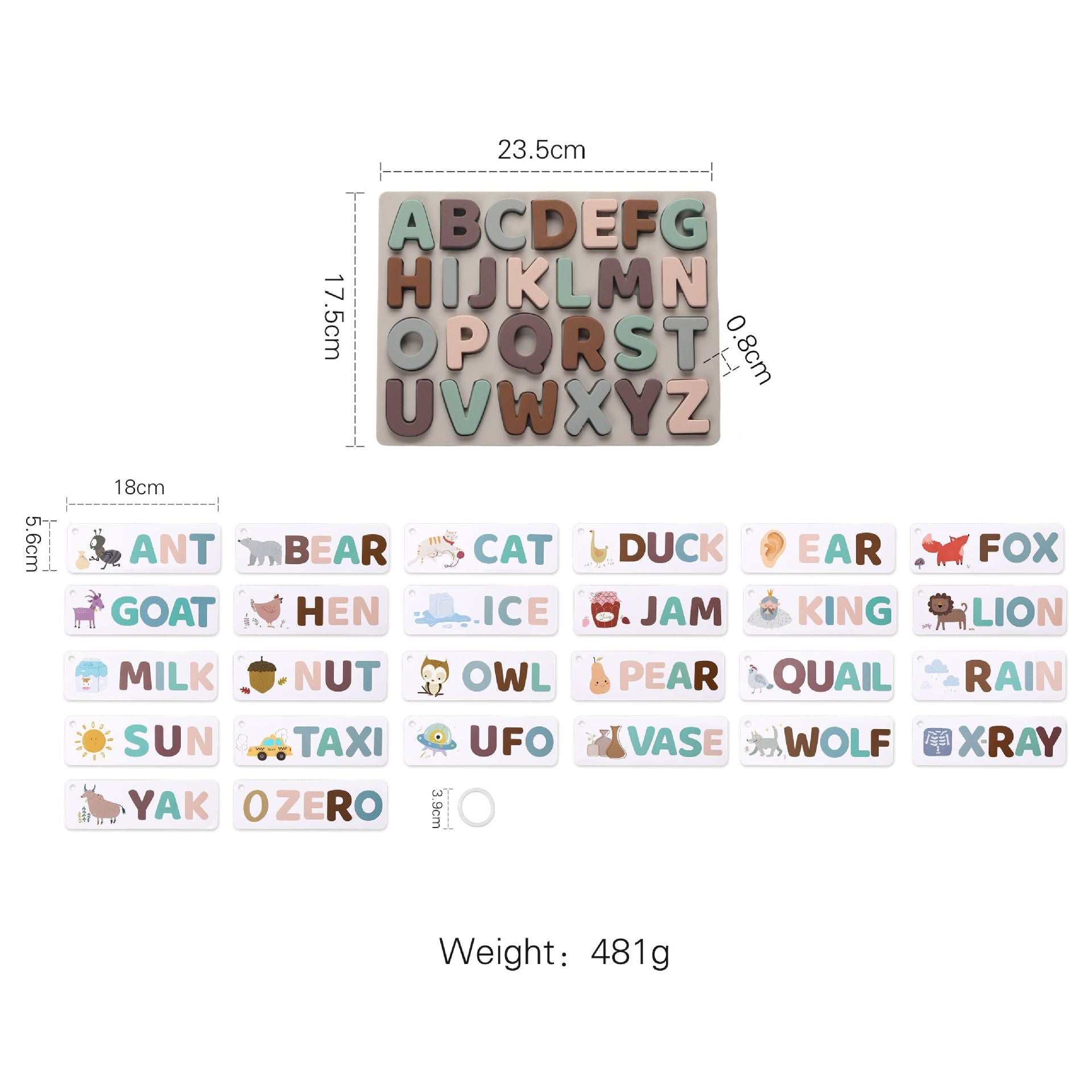 Bebé Alfabeto Rompecabezas Silicona JUGUETE al por mayor