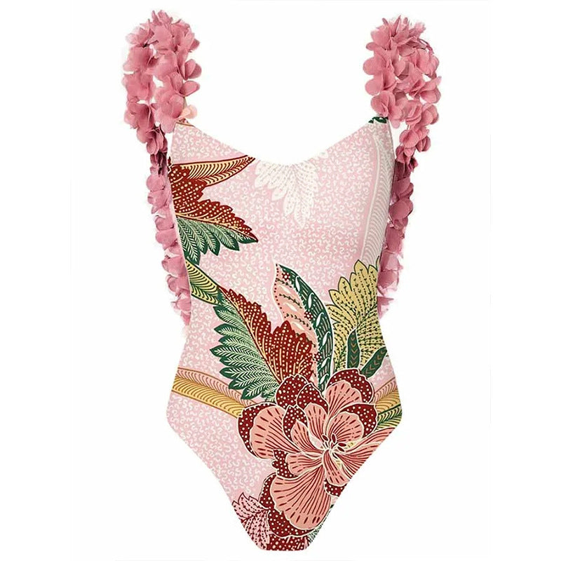 Wholesale Vintage Ruffle Polyester Swimwear