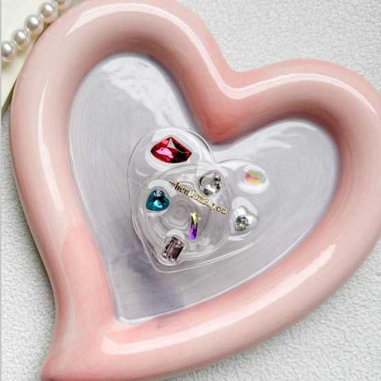 Amor al por mayor Love Rhinestone Plastic Mobile Airbag Soports