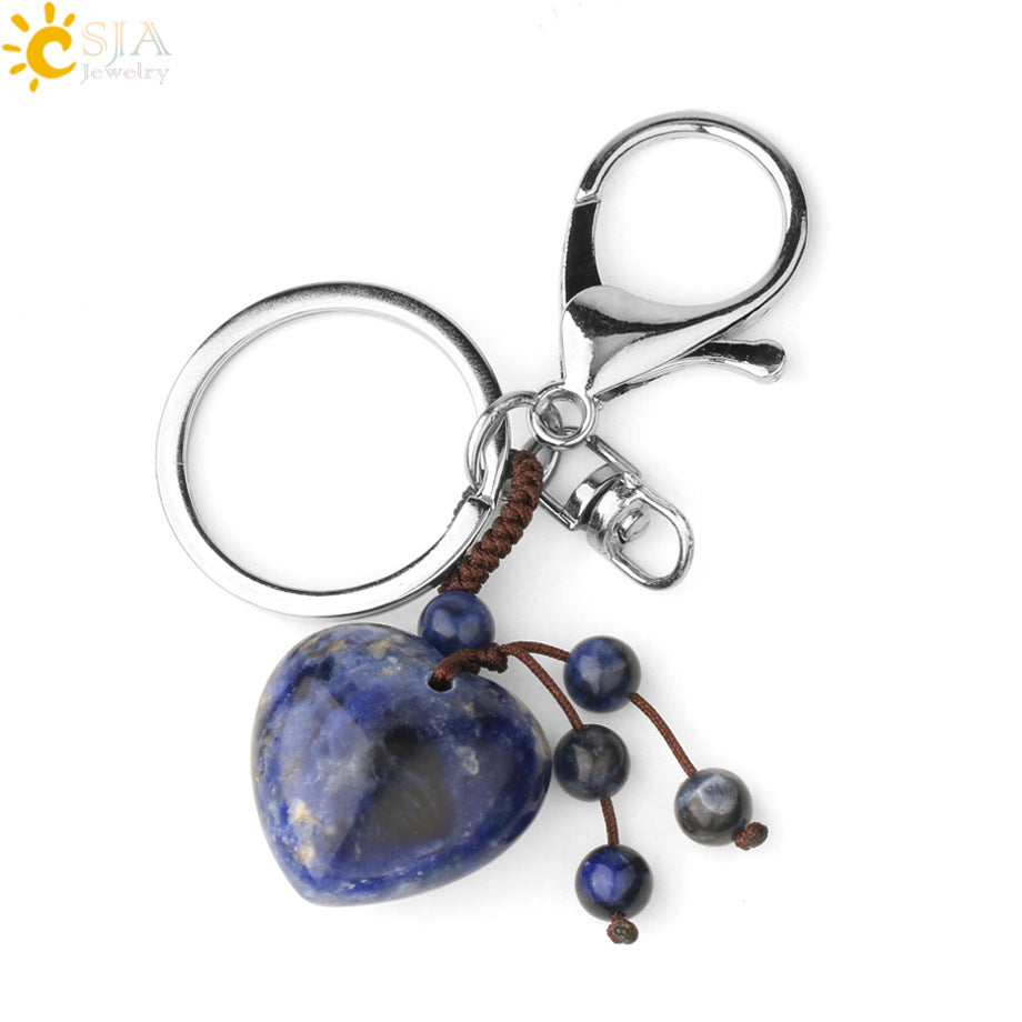Wholesale Love Natural Crystal Keychain