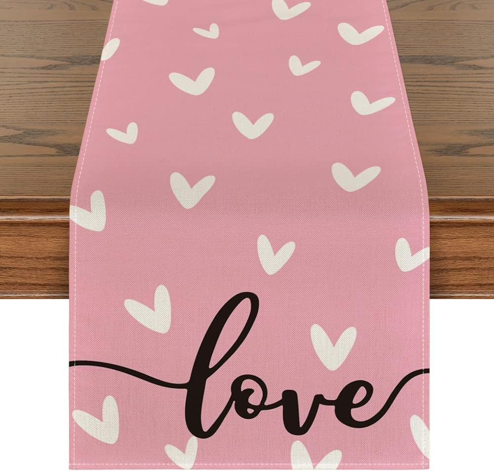 Wholesale Valentine's Day Polyester Table Flag and Mat Set