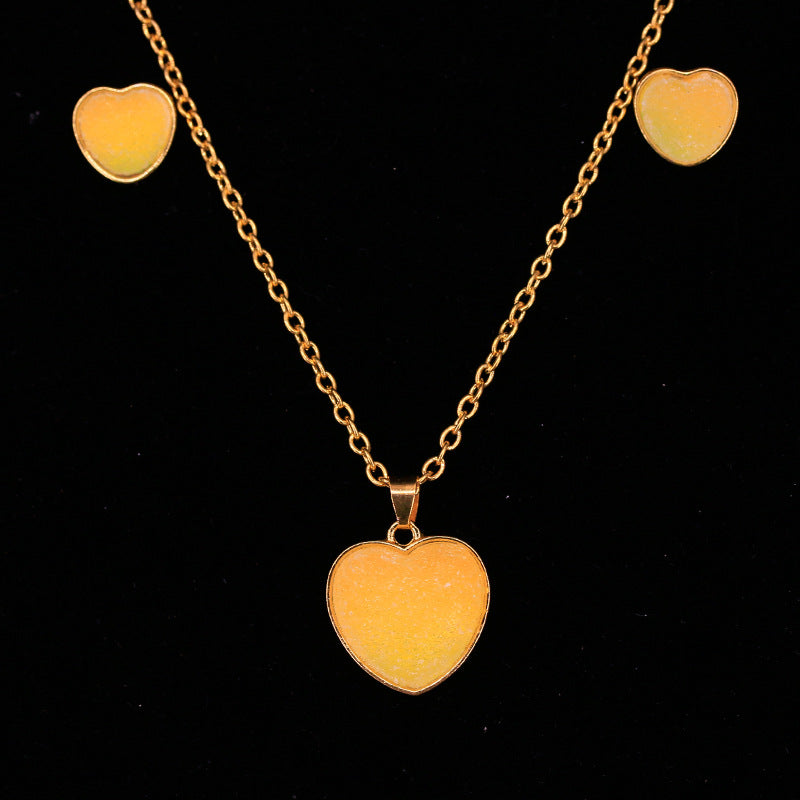 Venta al por mayor Candy Ombre Aleación Aretes Conjunto De Joyas