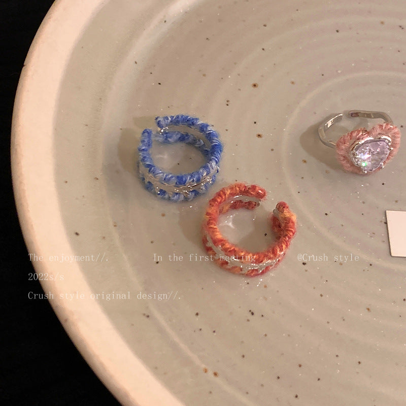 Wholesale Heart Zircon Plush Alloy Rings