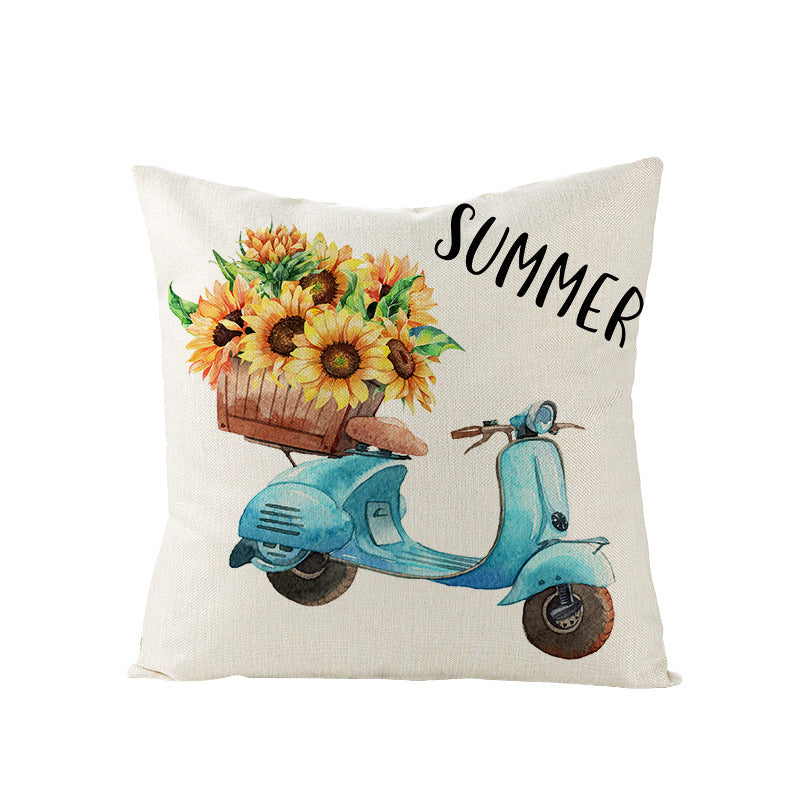 Funda de almohada de tiro con estampado de playa de frutas de verano al por mayor