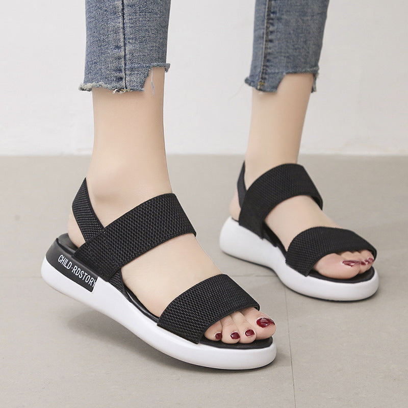 Sandalias deportivas elásticas elásticas de goma al por mayor