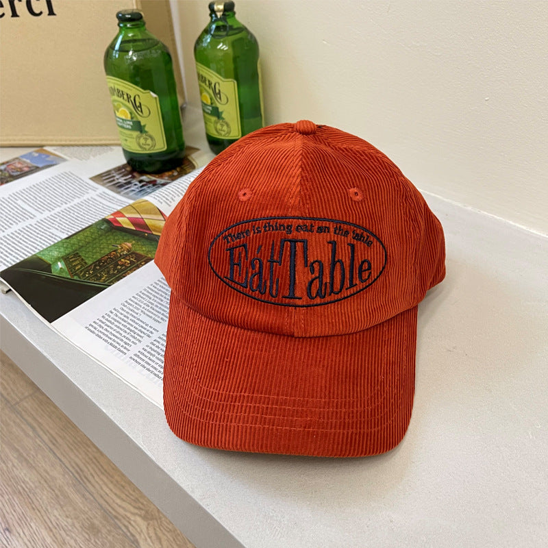 Wholesale Corduroy Embroidered Letters Caps
