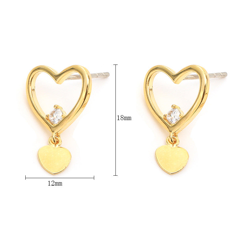 Pendientes De Cobre De Corazón al por mayor