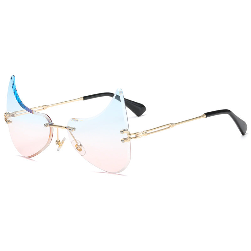 Wholesale Gradient Color Decoration PC Sunglasses