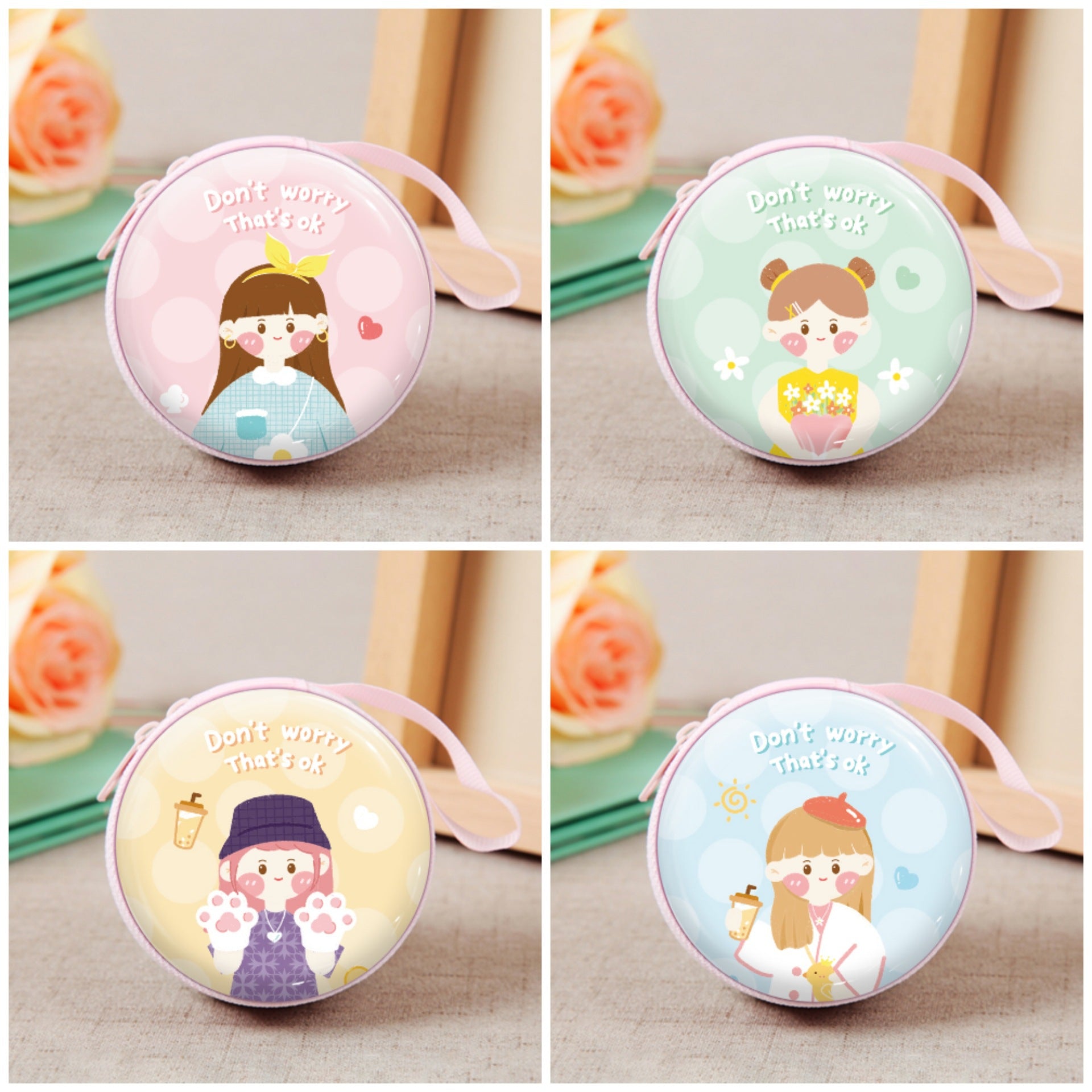 Wholesale Metal Vintage Tape Coin Purse Keychain