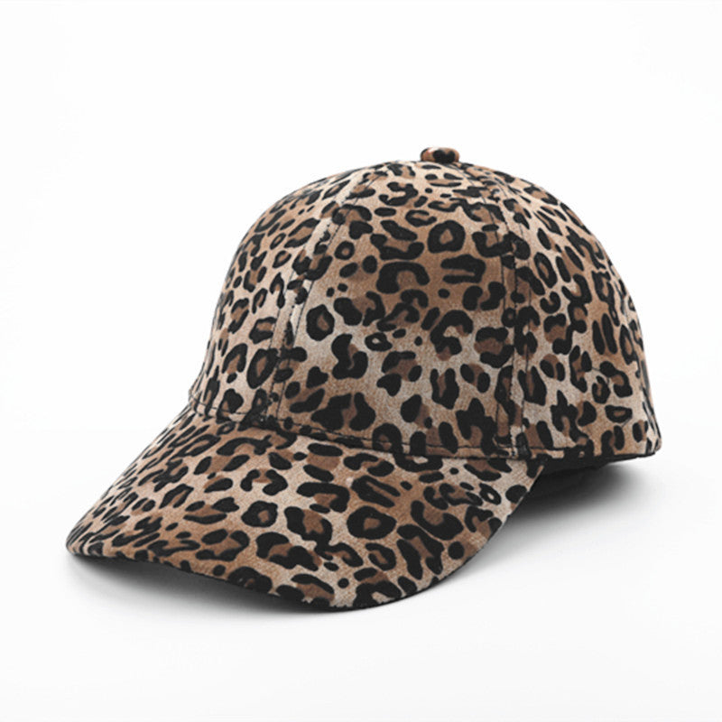 Wholesale Cotton Autumn and Winter Leopard Print Baseball Cap