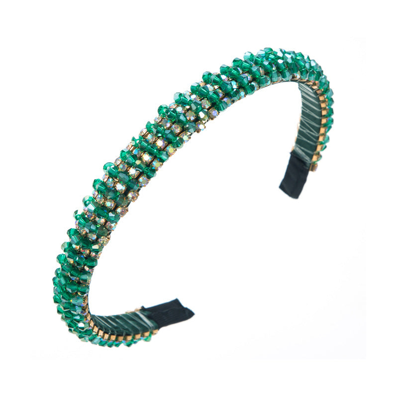 Venta al por mayor Diadema De Borde Fino De Cuentas De Cristal