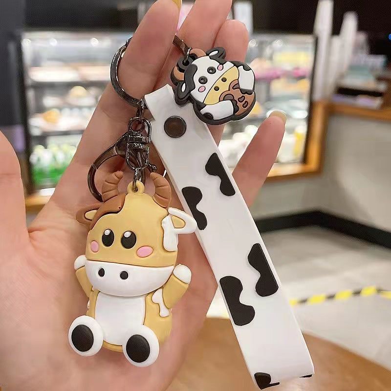 Wholesale Silicone Cow Cute Keychain
