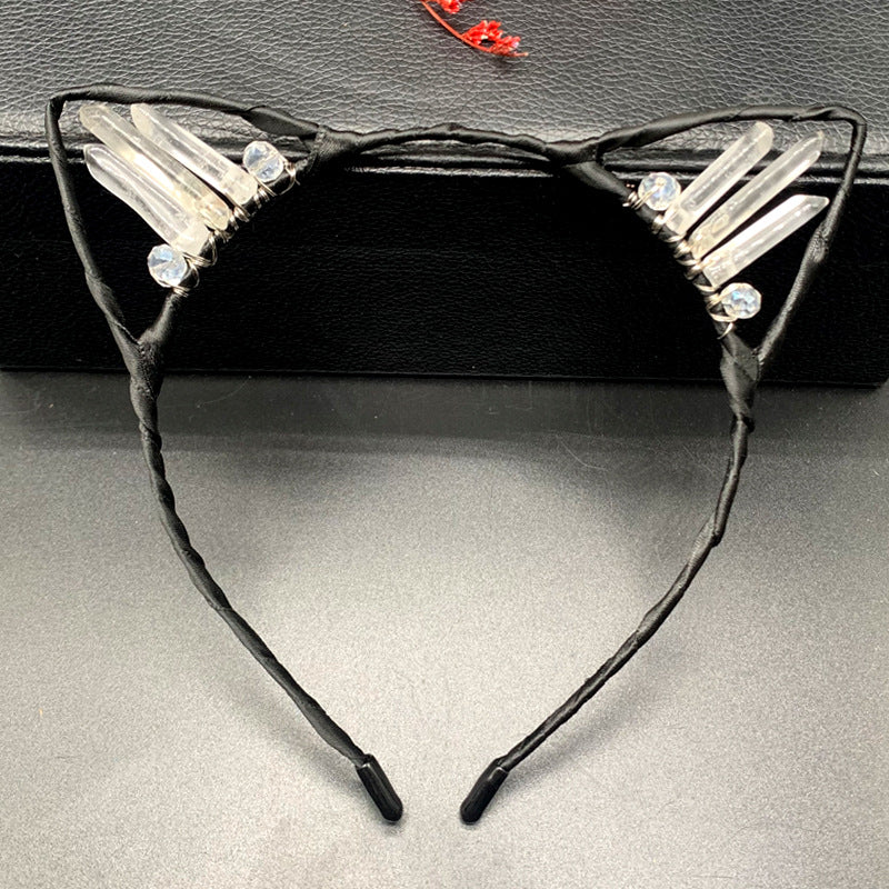 Diadema De Corona De Cristal De Orejas De Gato al por mayor