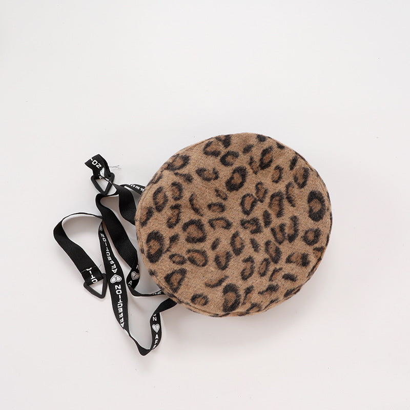 Wholesale Woolen Leopard Print Beret