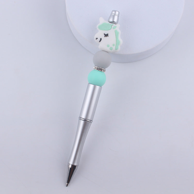 Bolígrafos rebordeables hechos a mano al por mayor del silicón animal de la historieta