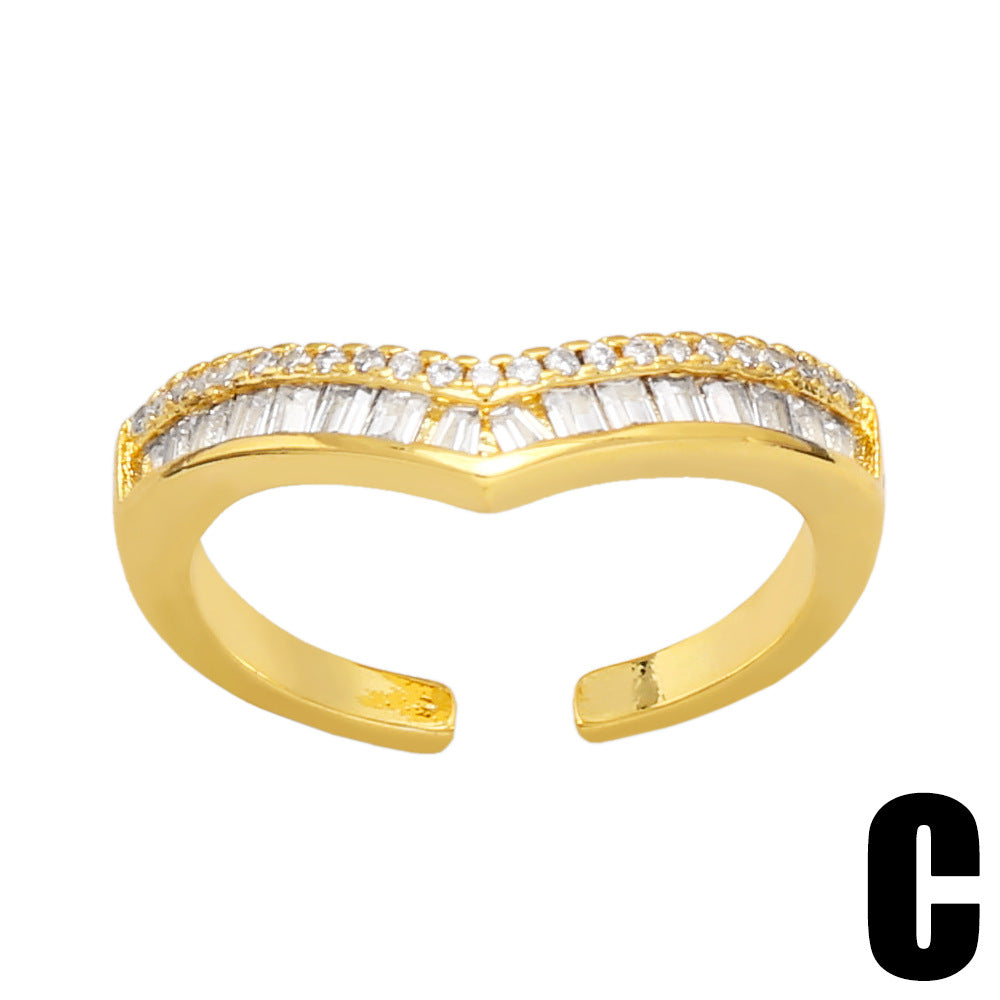 Wholesale 18K Gold Plated LGBT Copper Rings