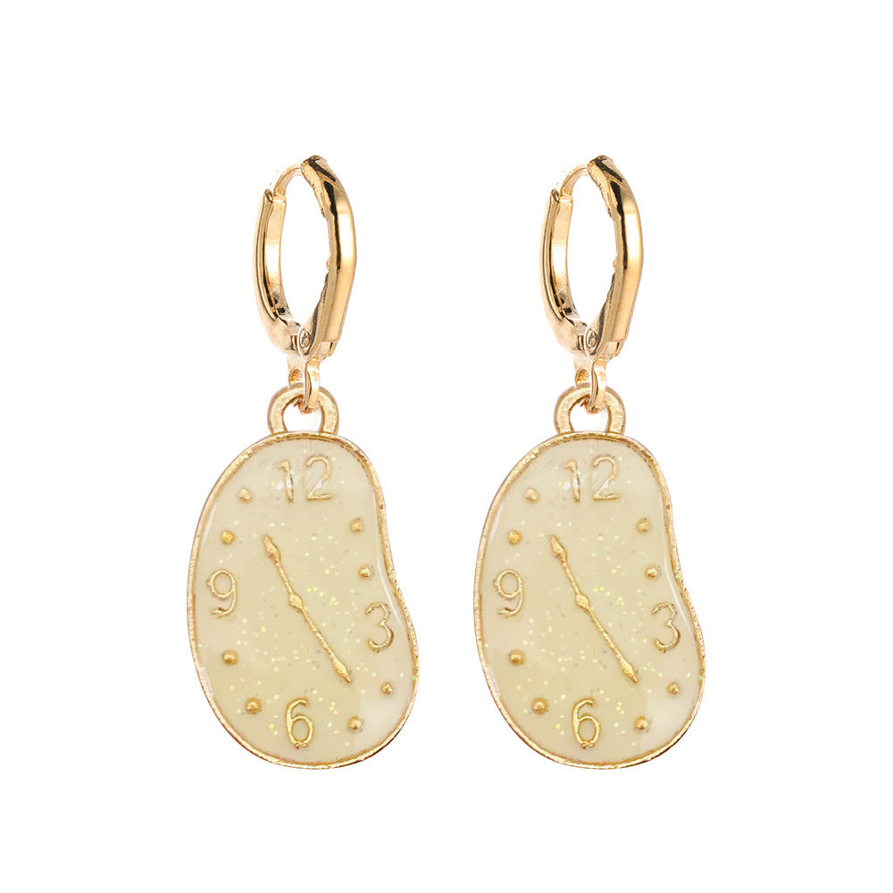 Venta al por mayor Día del maestro Cepillos Despertador Tierra Pendientes de metal