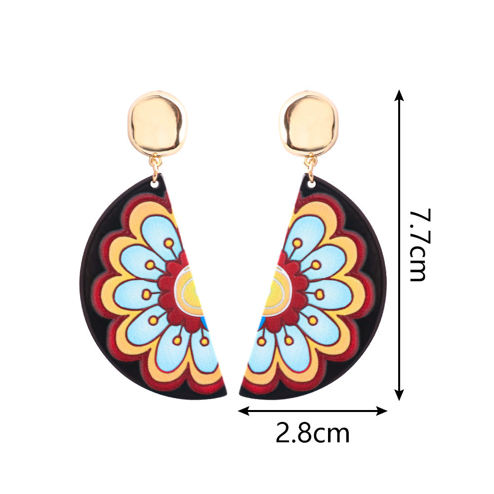 Wholesale Small Chrysanthemum Acrylic Earrings