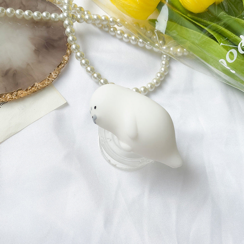 Tenedor elástico suave del teléfono móvil del airbag de la descompresión linda al por mayor del silicón