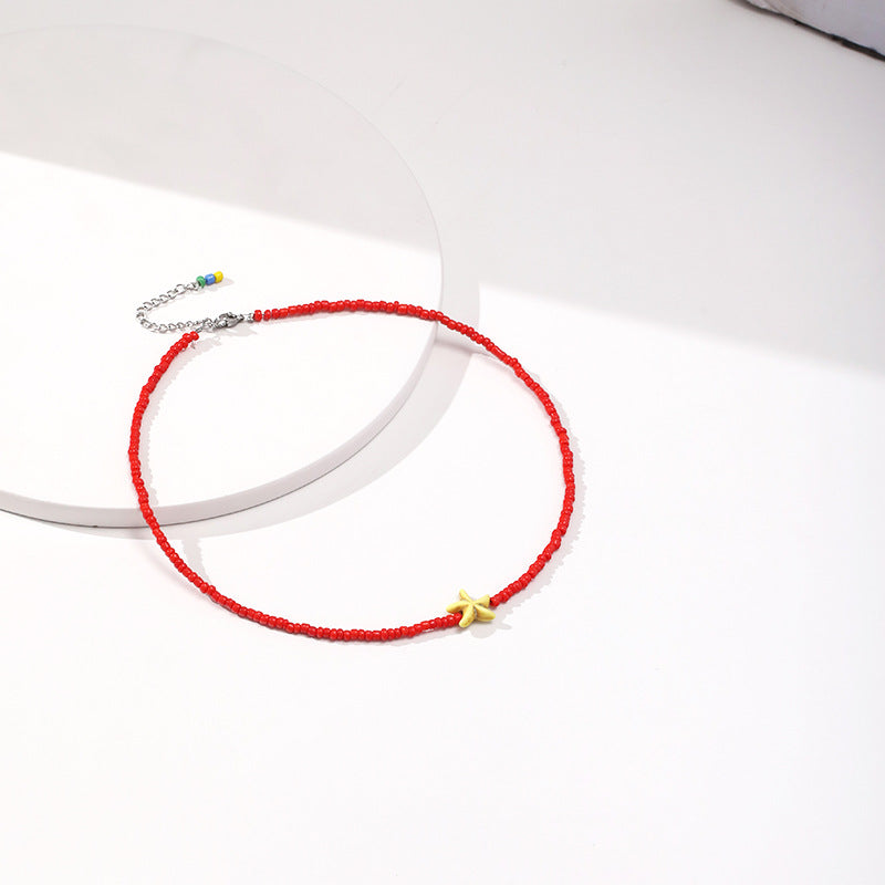 Venta al por mayor Collar de estrella de mar de acrílico bohemio Mizhu
