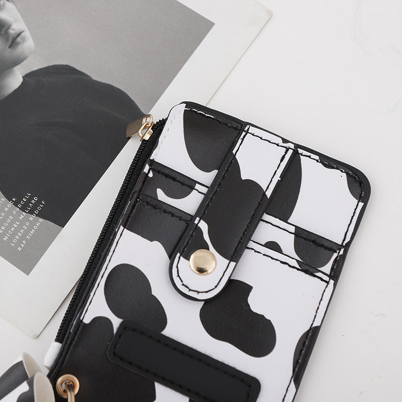 Wholesale 10PCS Silicone Bead Bracelet Card Bag Tassel Wallet PU Keychains